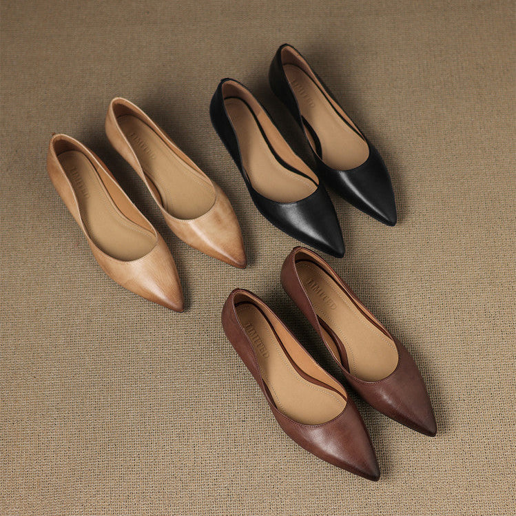 Zella Genuine Leather Heels