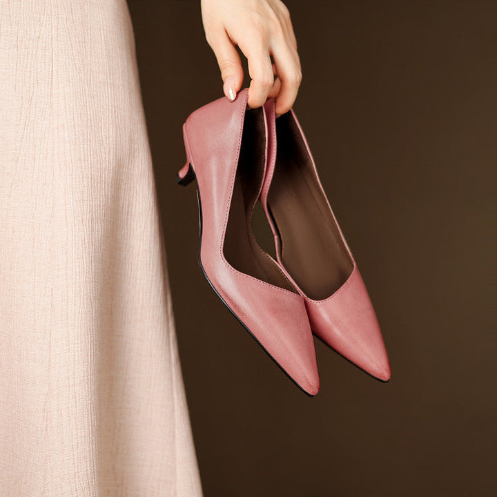Nadia Genuine Leather Heels