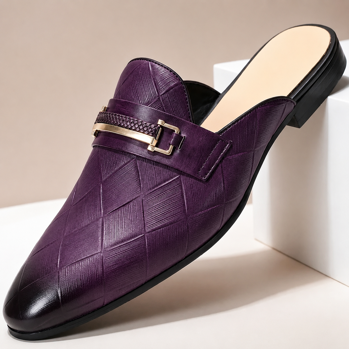 Corvello Cowhide Leather Mules