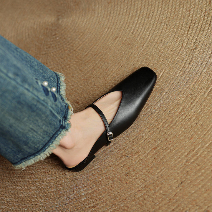 Lena Genuine Leather Mules