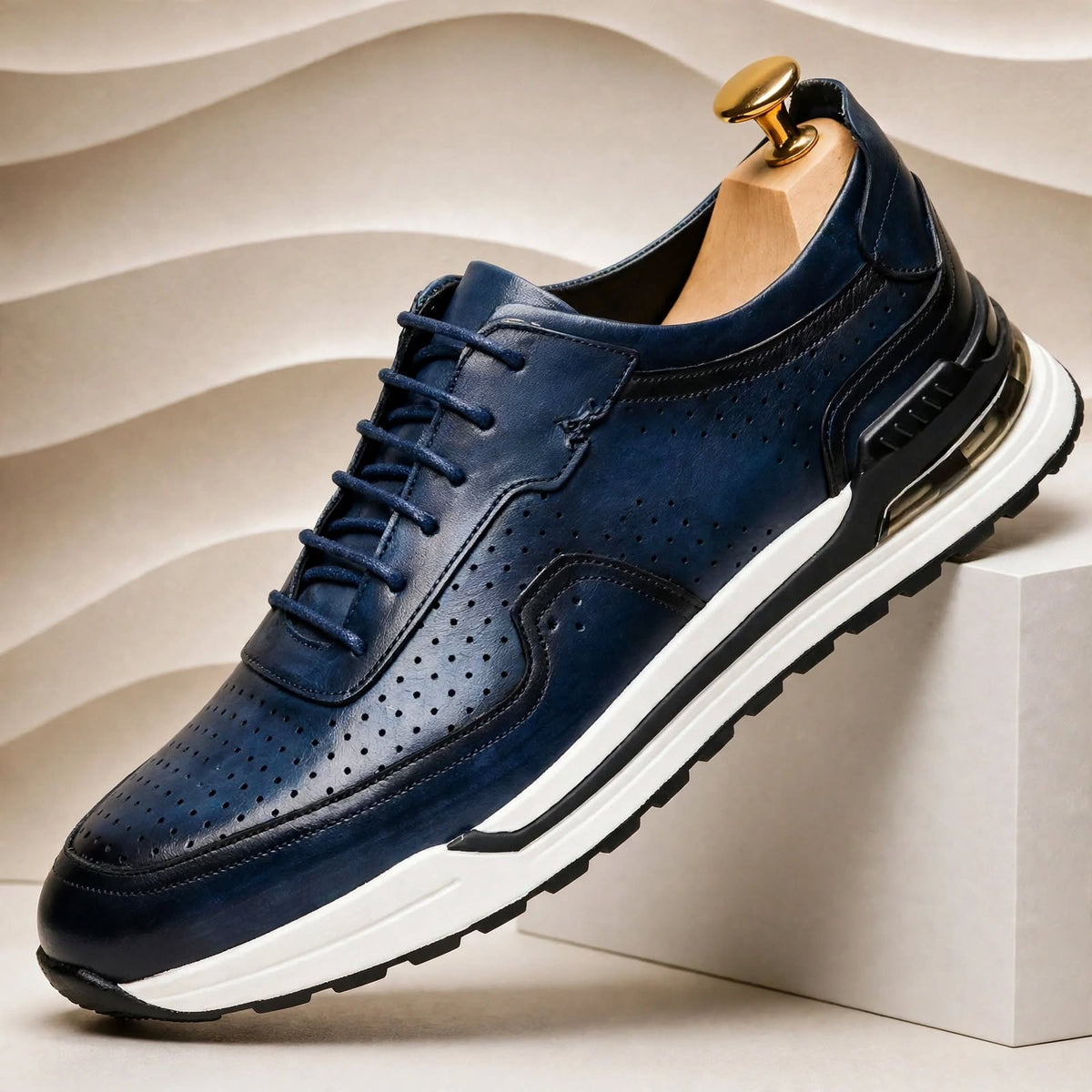 Larello Cowhide Leather Sneakers