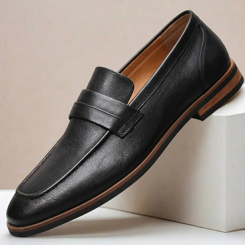 Garvani Cowhide Leather Loafers