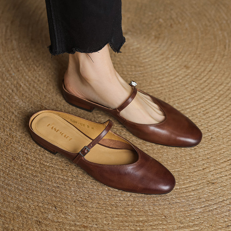 Nina Genuine Leather Mules