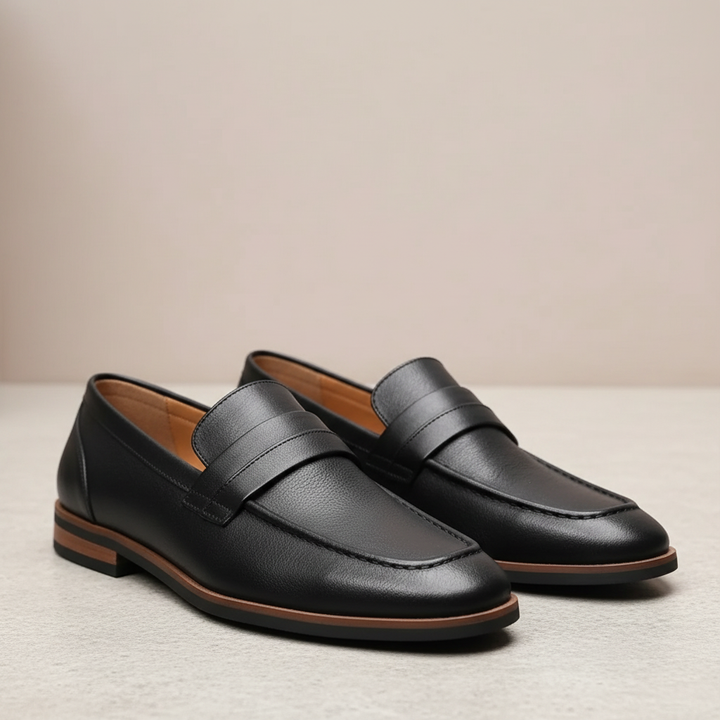 Garvani Cowhide Leather Loafers