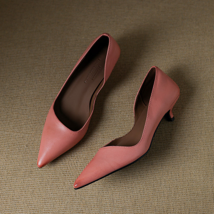 Nadia Genuine Leather Heels