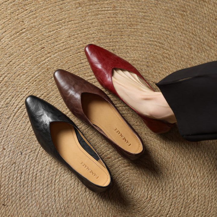 Adele Genuine Leather Flats