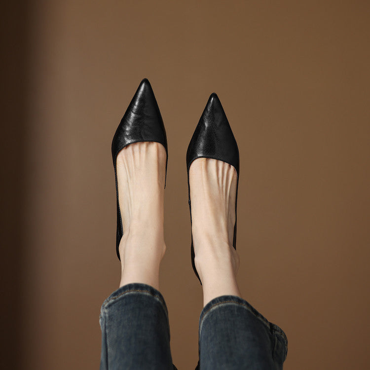 Alina Genuine Leather Heels
