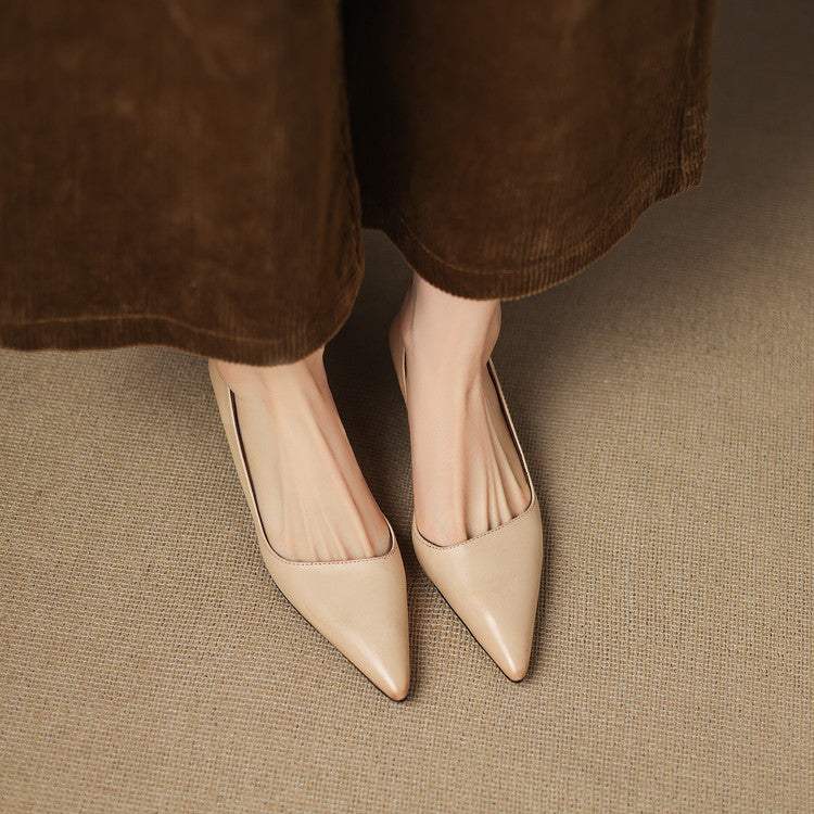 Nadia Genuine Leather Heels
