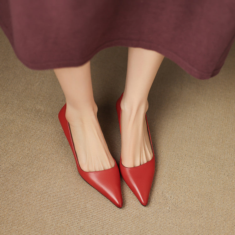 Nadia Genuine Leather Heels