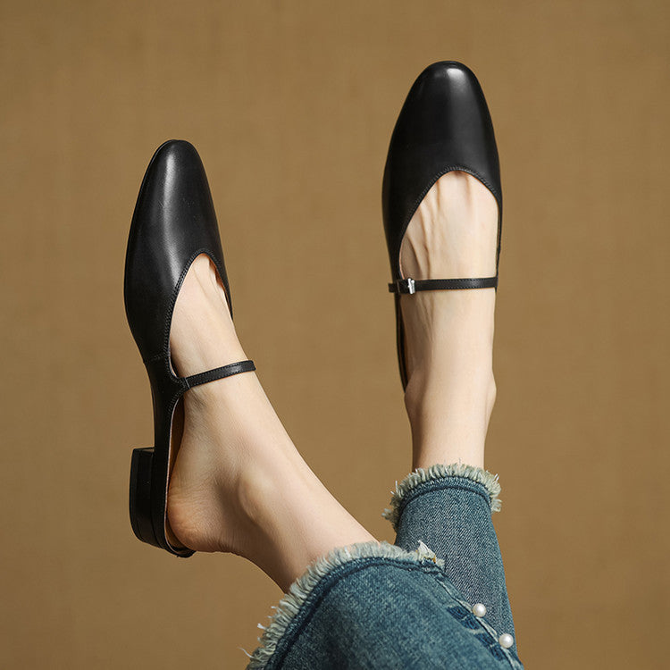 Nina Genuine Leather Mules