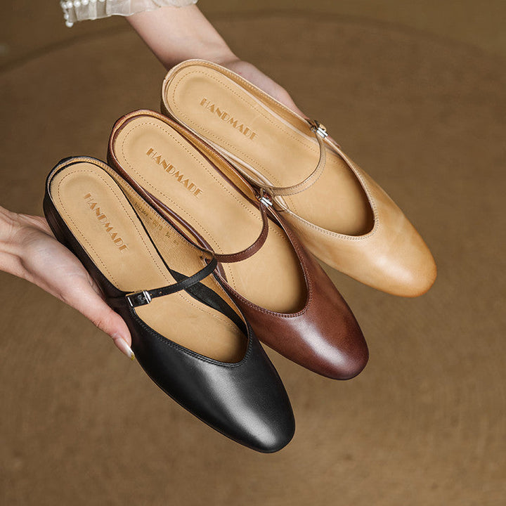Nina Genuine Leather Mules
