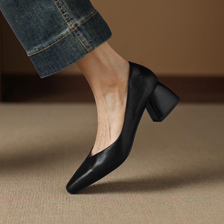 Clara Genuine Leather Heels