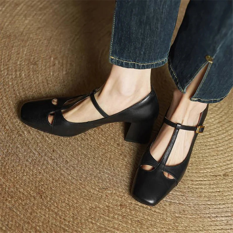Fiora Genuine Leather Heels