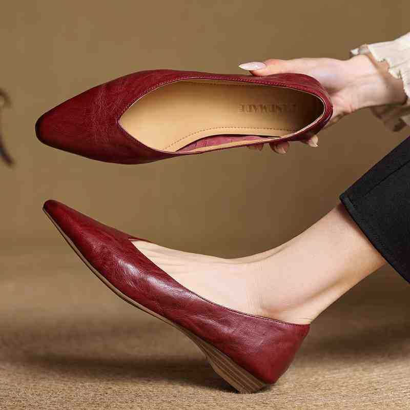 Adele Genuine Leather Flats