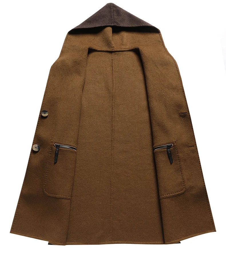Hugo Wool Hooded Overcoat