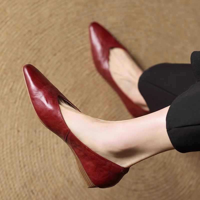 Adele Genuine Leather Flats