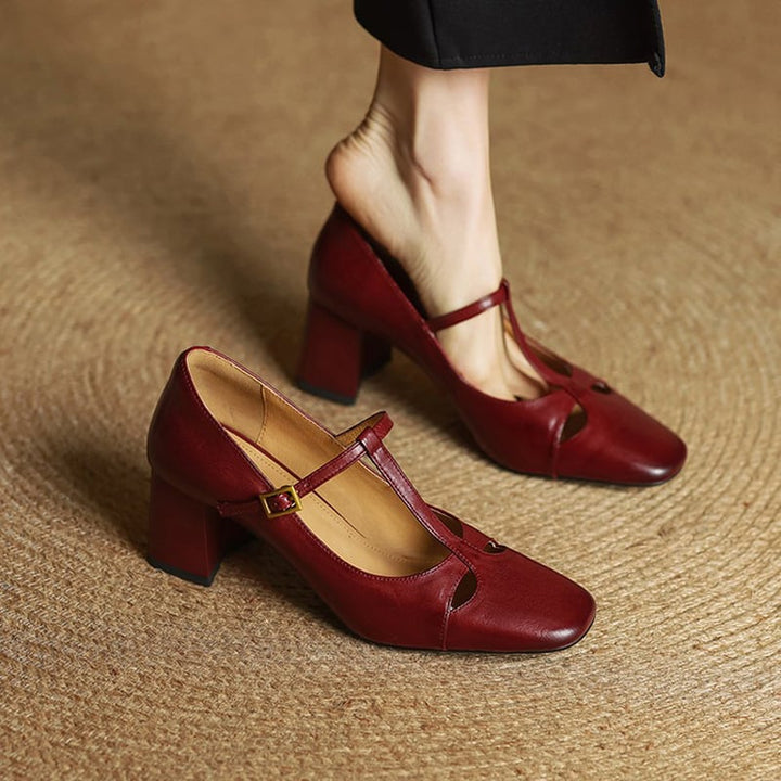 Fiora Genuine Leather Heels