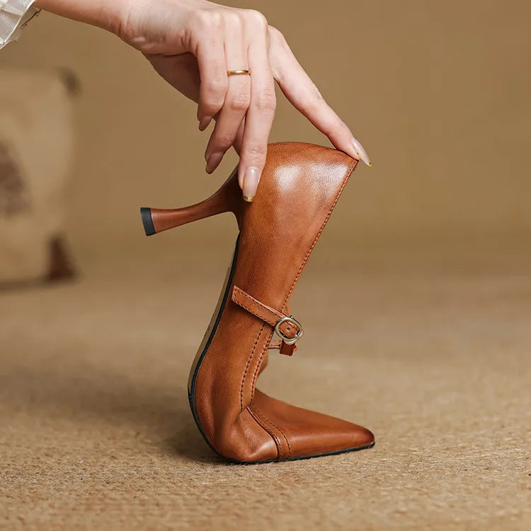 Selene Genuine Leather Heels