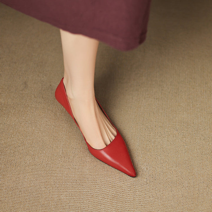 Nadia Genuine Leather Heels