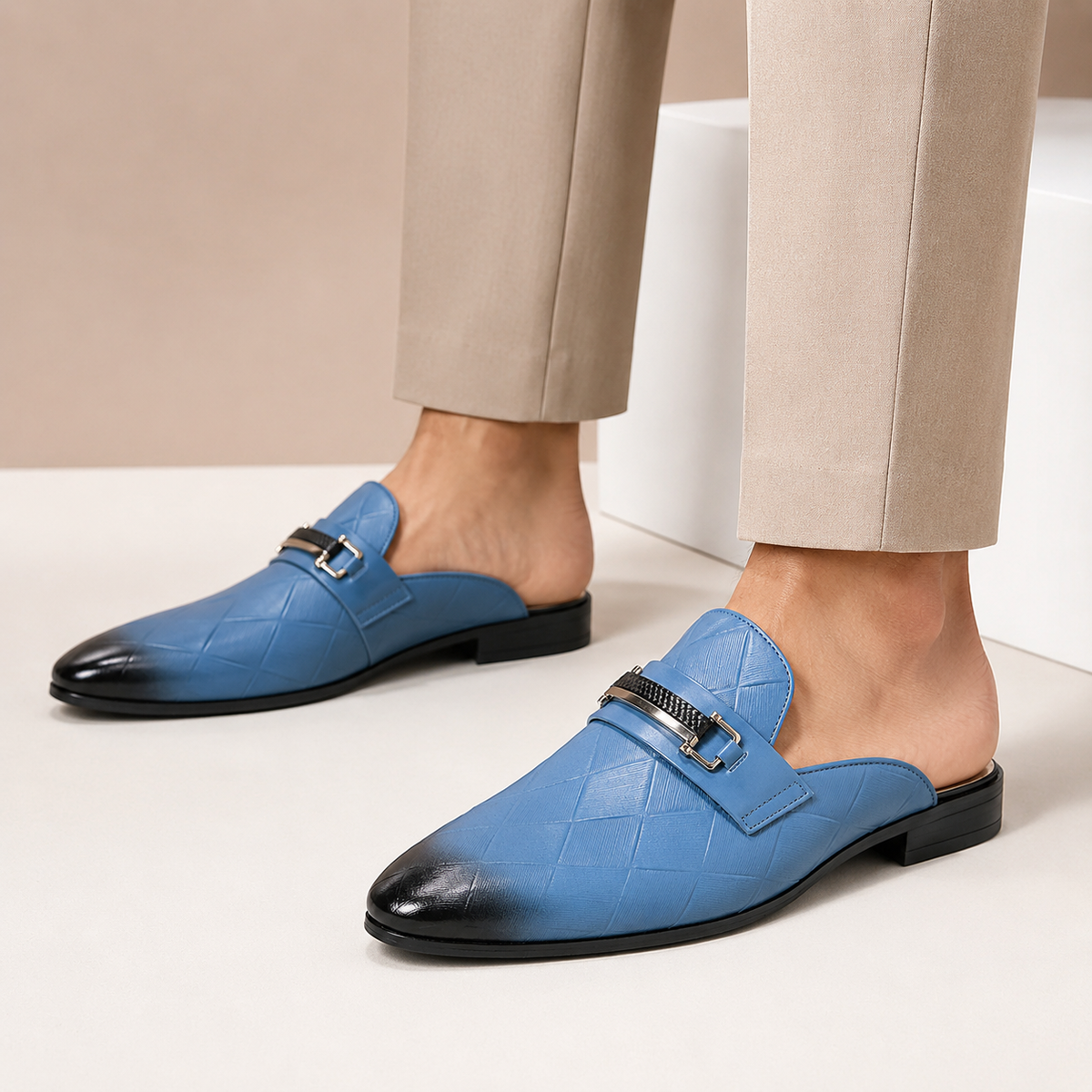 Corvello Cowhide Leather Mules