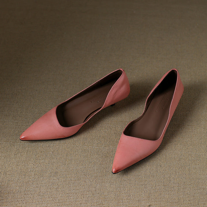 Nadia Genuine Leather Heels