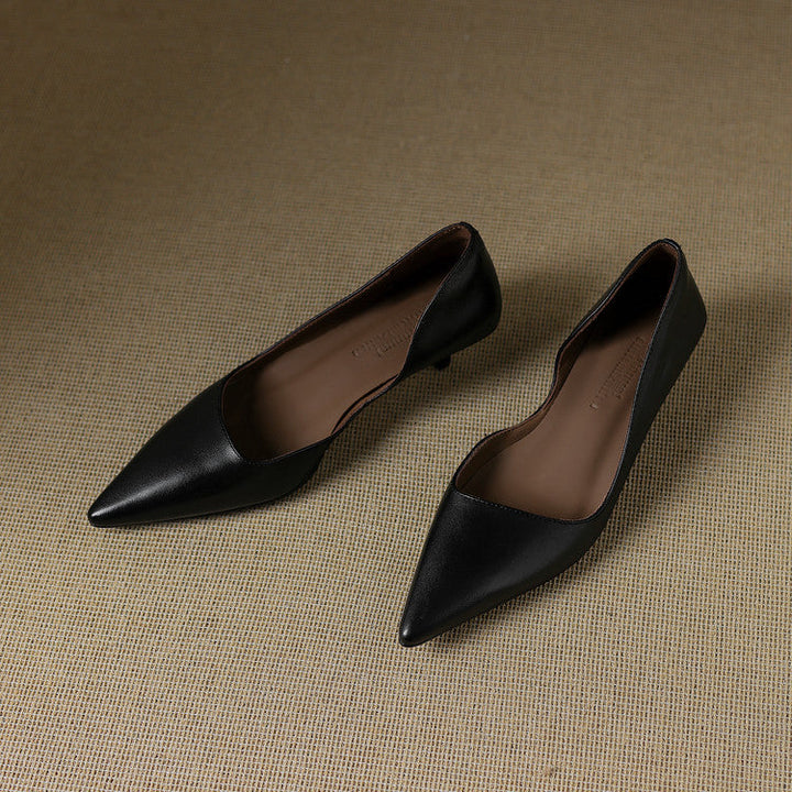 Nadia Genuine Leather Heels