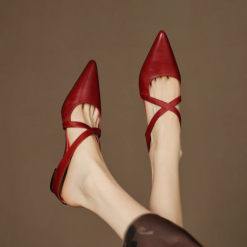 Vera Genuine Leather Mules
