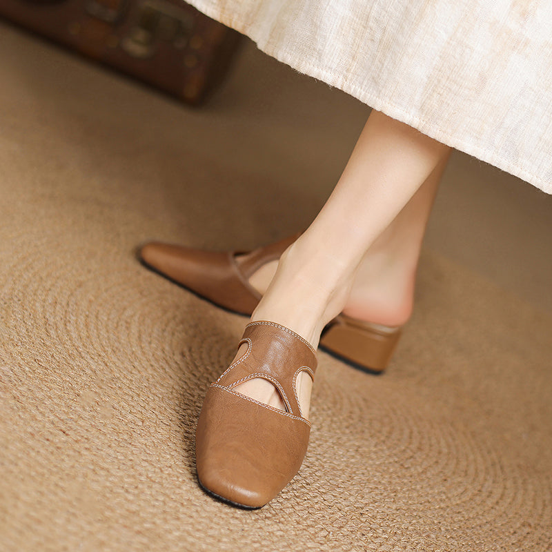 Noemi Genuine Leather Mules