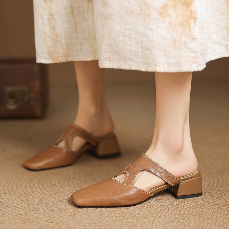 Noemi Genuine Leather Mules