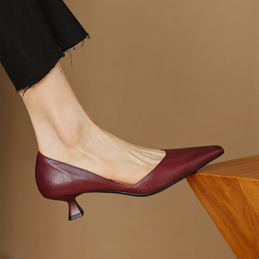 Amara Genuine Leather Heels