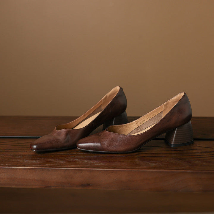 Clara Genuine Leather Heels