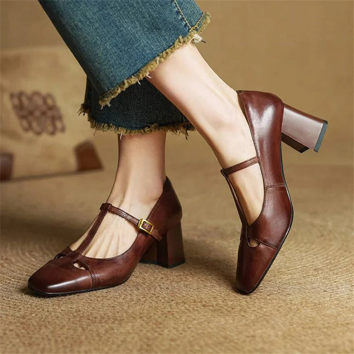 Fiora Genuine Leather Heels