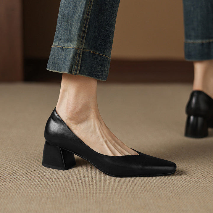 Clara Genuine Leather Heels