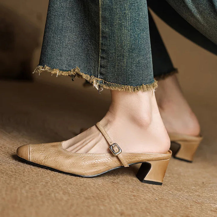 Nora Genuine Leather Mules