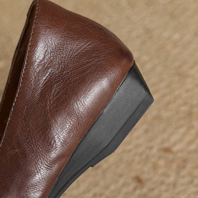 Adele Genuine Leather Flats