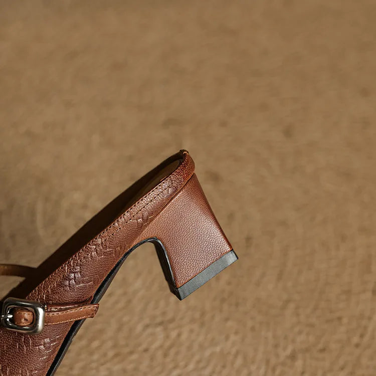 Nora Genuine Leather Mules