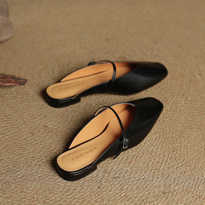 Lena Genuine Leather Mules
