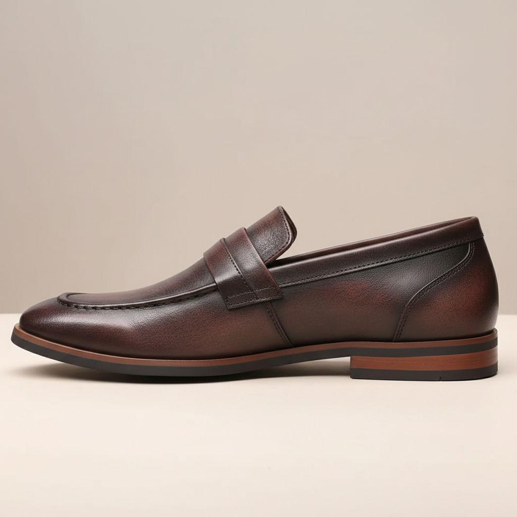 Garvani Cowhide Leather Loafers