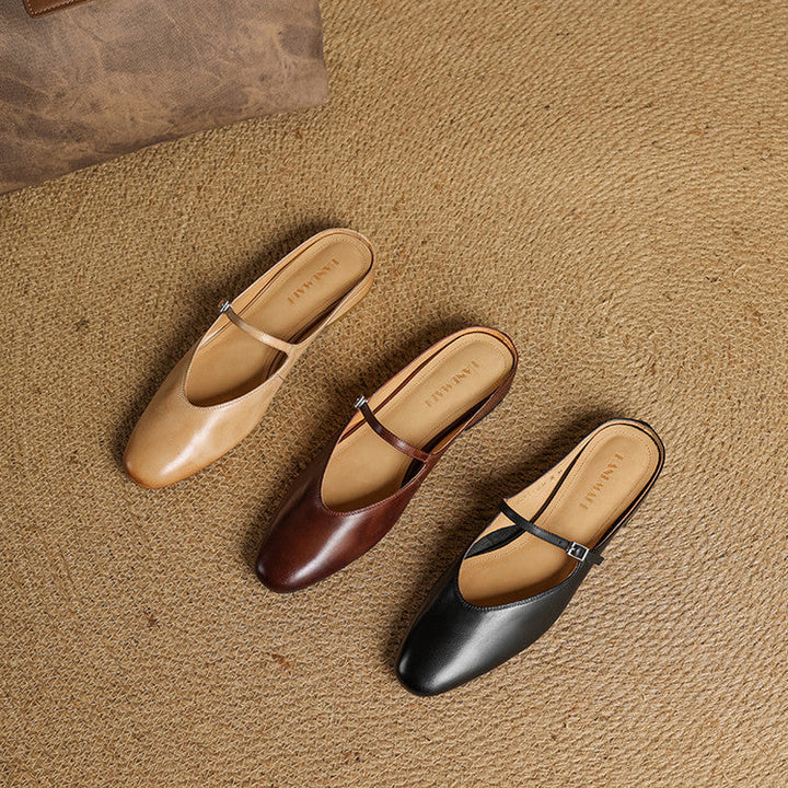 Nina Genuine Leather Mules