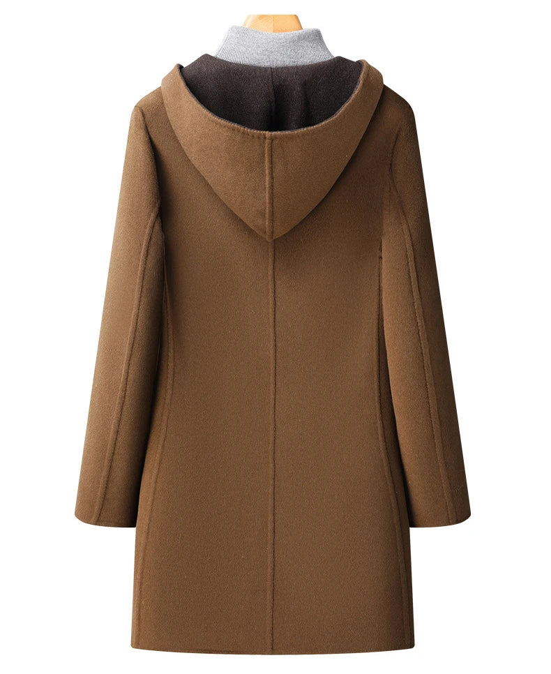 Hugo Wool Hooded Overcoat