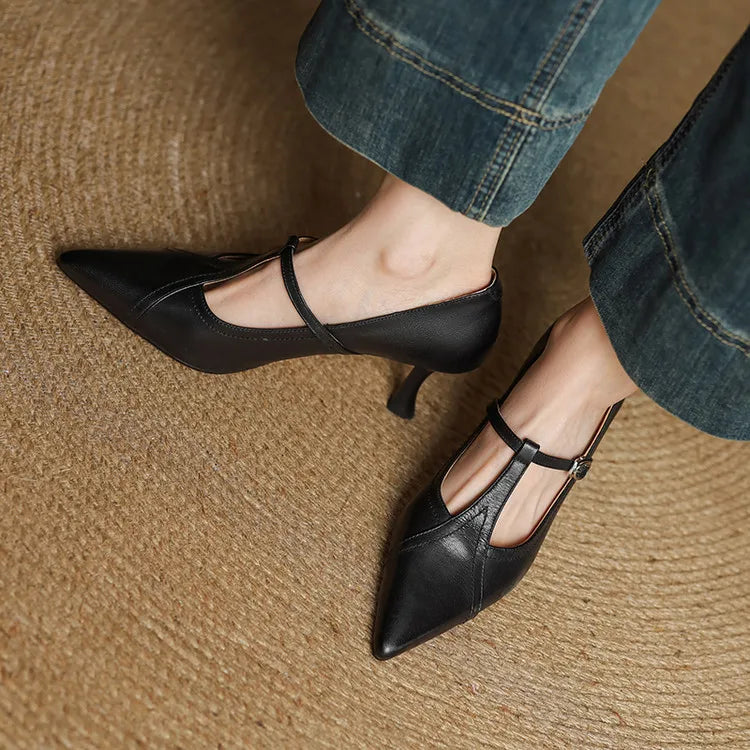Selene Genuine Leather Heels