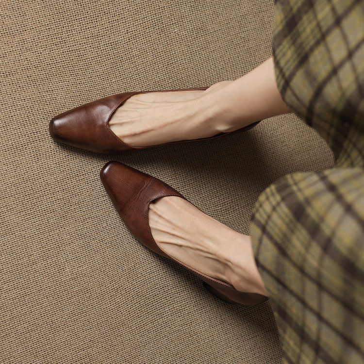 Clara Genuine Leather Heels