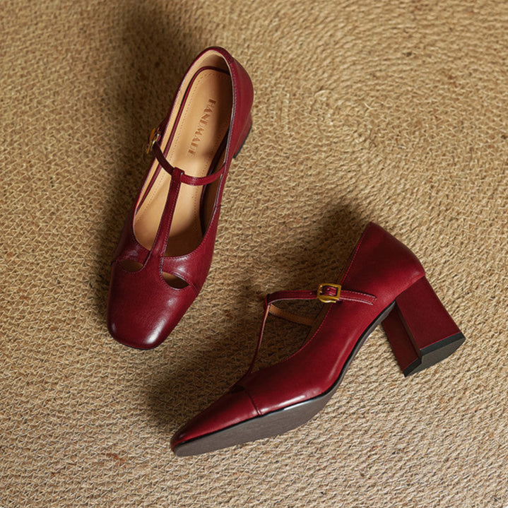 Fiora Genuine Leather Heels