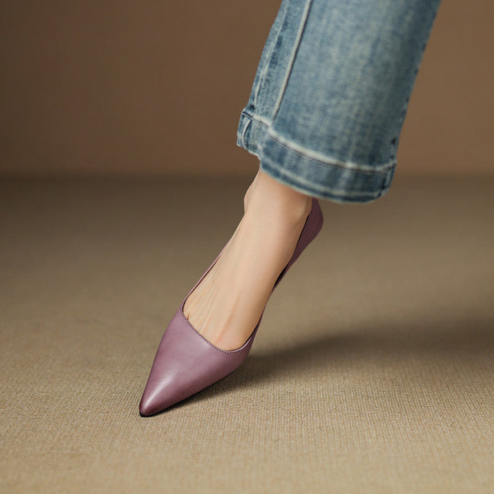 Nadia Genuine Leather Heels