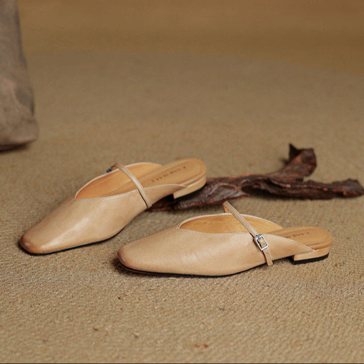 Lena Genuine Leather Mules