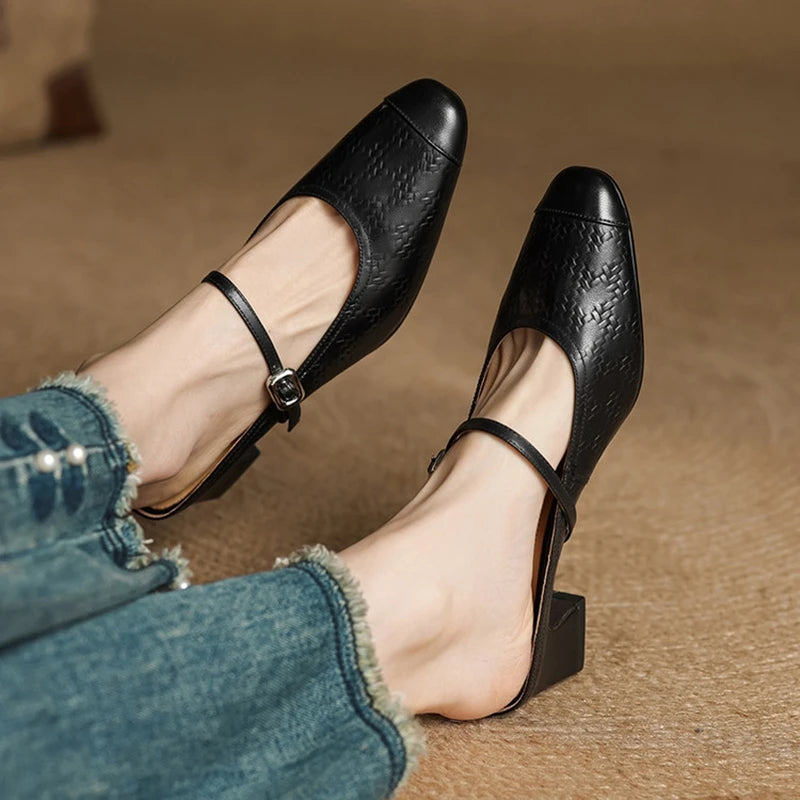 Nora Genuine Leather Mules
