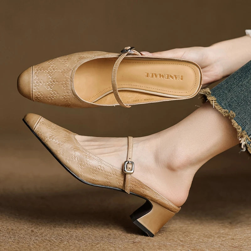 Nora Genuine Leather Mules