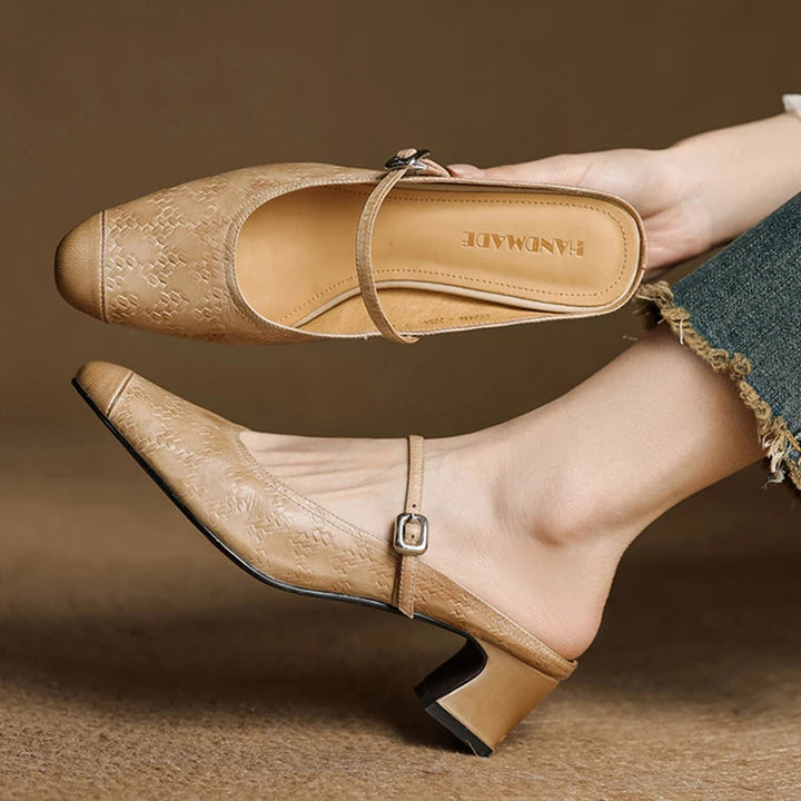 Nora Genuine Leather Mules