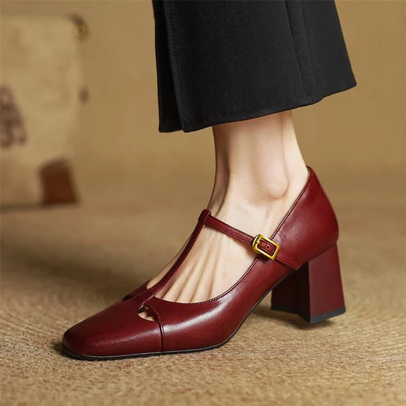 Fiora Genuine Leather Heels