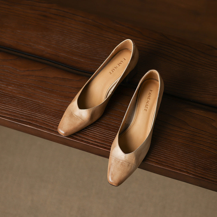Clara Genuine Leather Heels